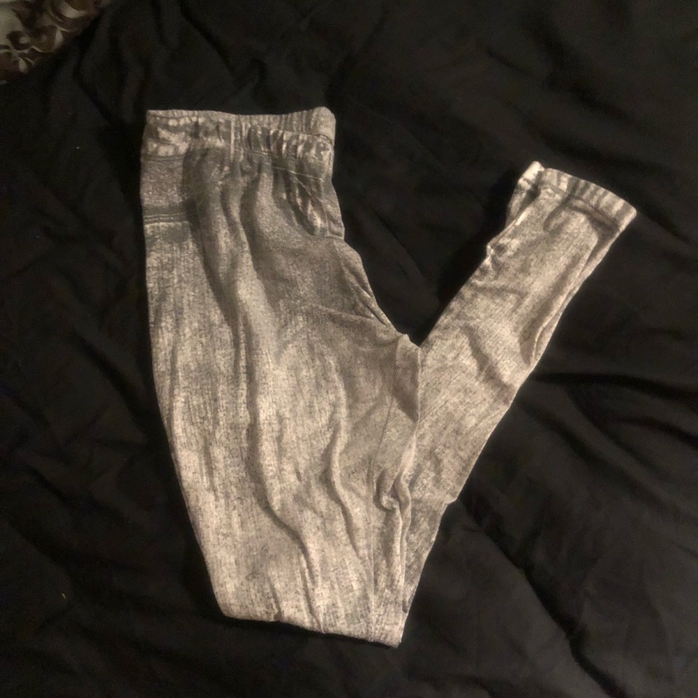 Denim print leggings